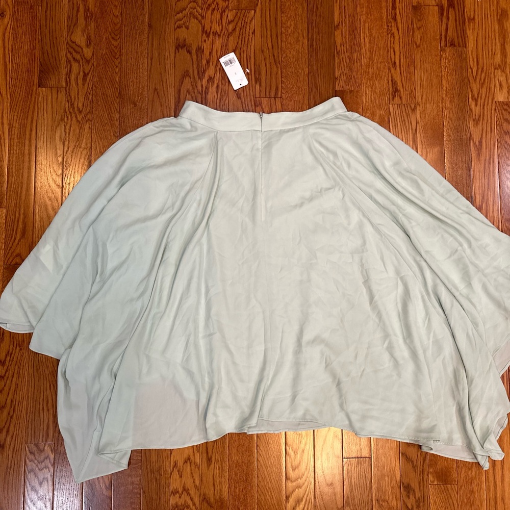 Banana Republic light green asymmetrical midi skirt - Picture 5 of 6